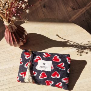 Pochette coeur rouge