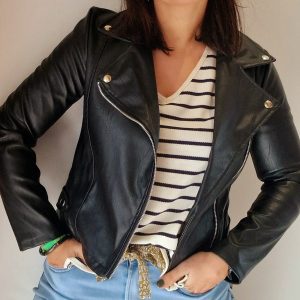 Perfecto en simili cuir noir