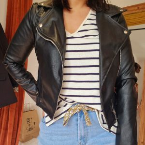 Perfecto en simili cuir noir - Belle en taille