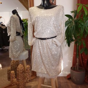 Robe courte Elodie à sequins
