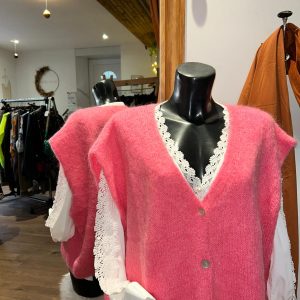 Gilet sans manches oversize Rose